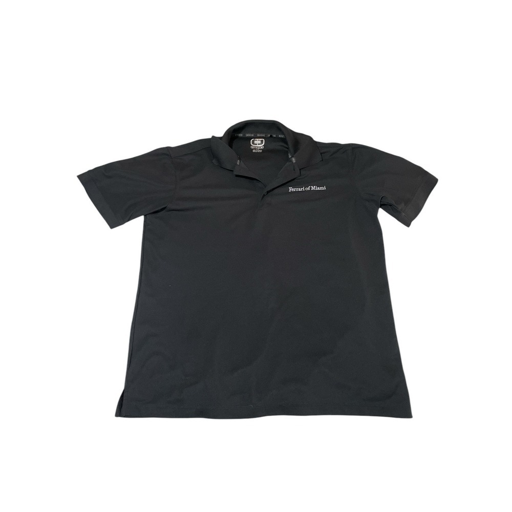 OGIO Men's Black LG Polo‎ Shirt Ferrari Of Miami Embroidered On